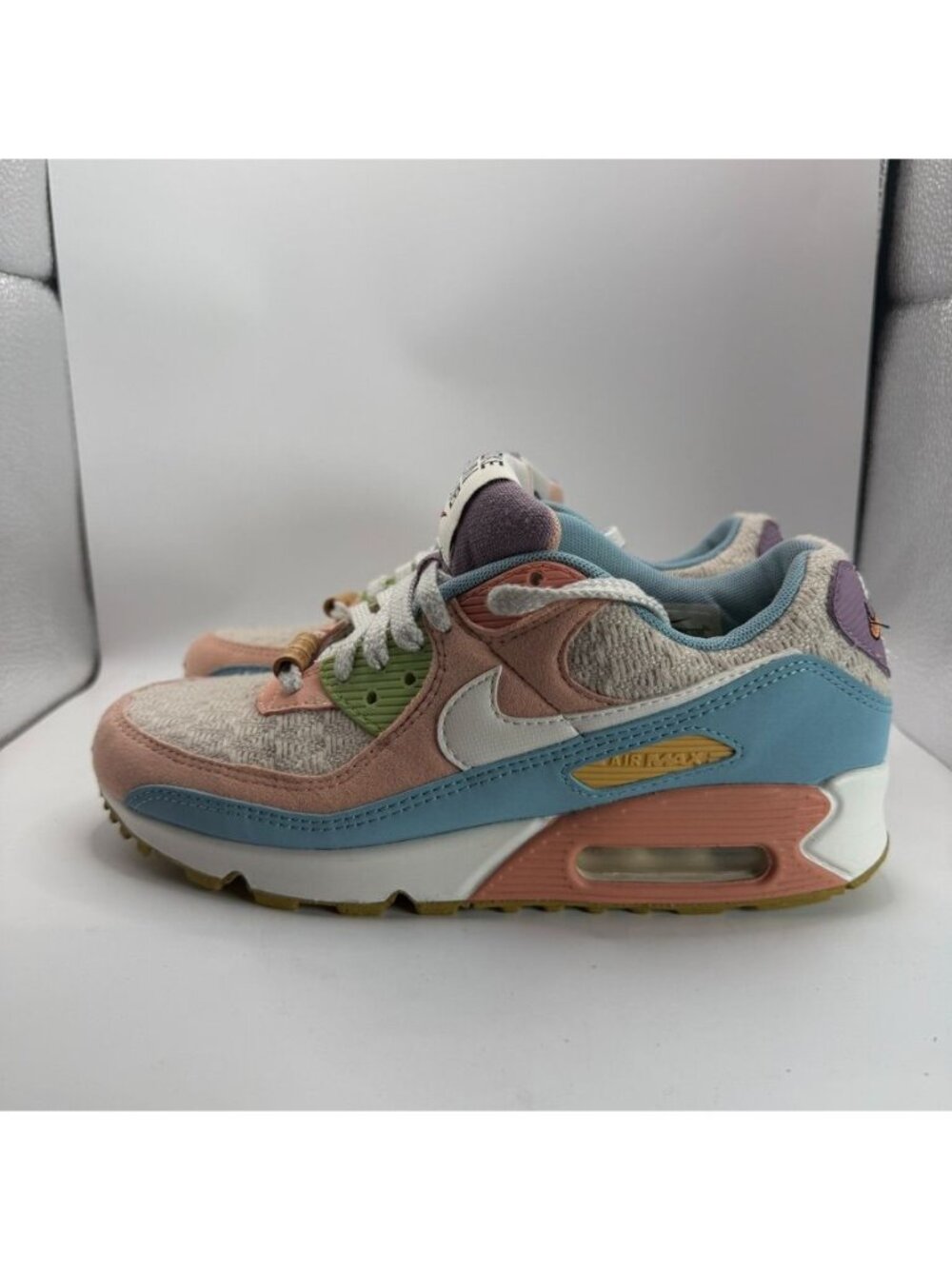 Nike Air Max 90 "Sun Club" Multicolor Pastel Womens Sneakers Size 7